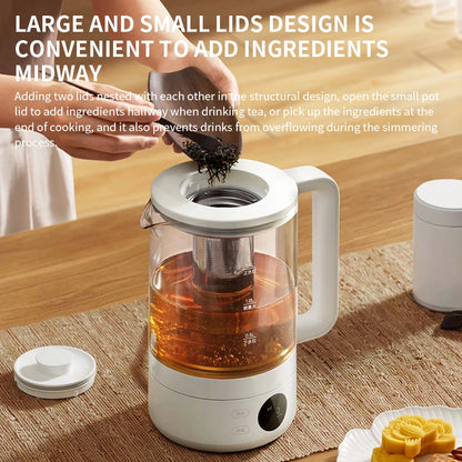 New Xiaomi Mijia Multifunctional Health Kettle S1 1.5L 1000W High Borosilicate Glass Body 316L Stainless Steel Heating Plate