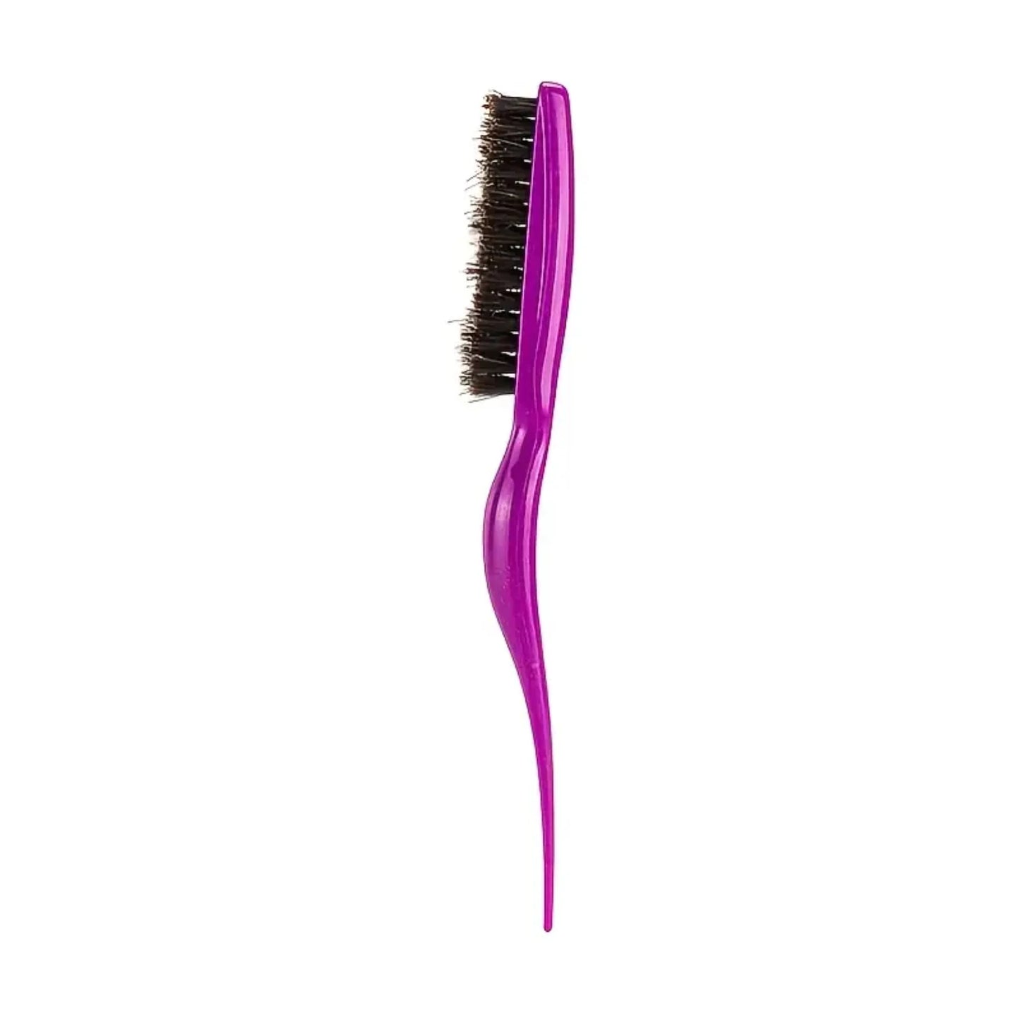 Professional Handle Triplex Comb with Row Brush Bristles for Salon Hairbrush with Pointed Tail