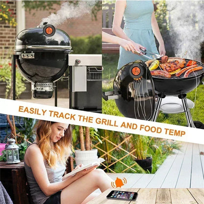 New Food Cooking Bluetooth Wireless BBQ Remote Thermometer Probes Smart Digital Bluetooth Barbecue Thermometer Free App Control