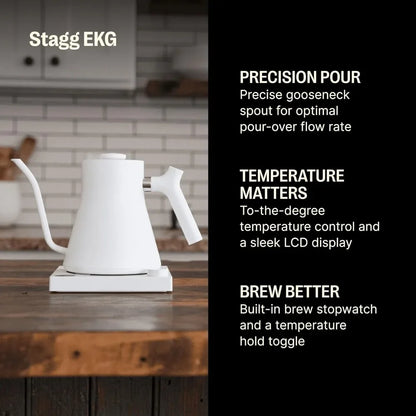 Coffee and Tea Kettle - Stainless Steel Kettle Water Boiler Electric Gooseneck Kettle - Pour-Over Portable Kettle  Samovar