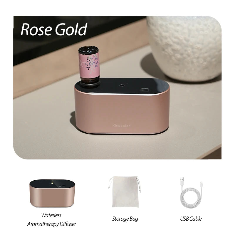 Portable Waterless Aroma Diffuser Automatic Induction Essential Oil Atomising Diffuser with Timed Mist for Bedroom Holiday Gift