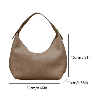 Women's Shoulder Bag 2024 Fashion Retro PU Vegan Leather Chic Small Tote Handbag Purses Luxury Design Ladies Shoulder Hand Bag