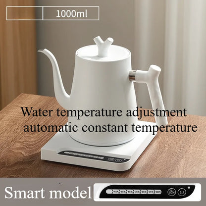 Coffee and Tea Kettle - Stainless Steel Kettle Water Boiler Electric Gooseneck Kettle - Pour-Over Portable Kettle  Samovar