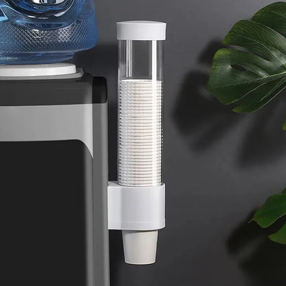 Paper Cup Holder Automatic Cup Taker For Home Office Dust-Proof Punch-Free Water Cup Holder Storage Rack Tableside Disposable