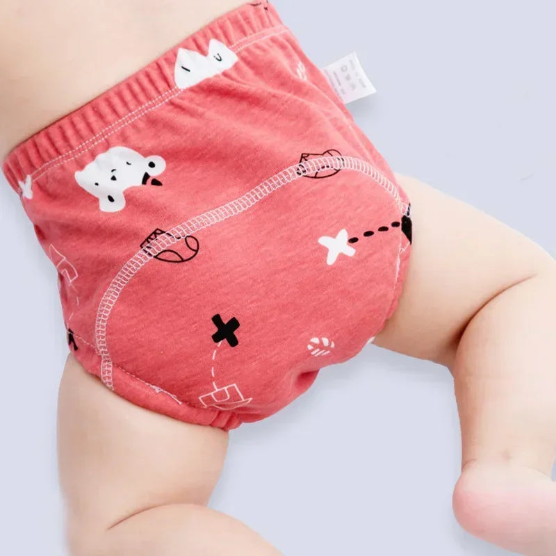 6 Layers of Waterproof and Reusable Cotton Baby Training Pants Baby Shorts Underwear Baby Diapers Diapers Underwear Diaper