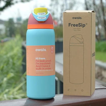 24OZ/32OZ Owala Stainless Steel Vacuum Insulated Sports Water Bottle, Perfect Companion for Your Outdoor Adventure