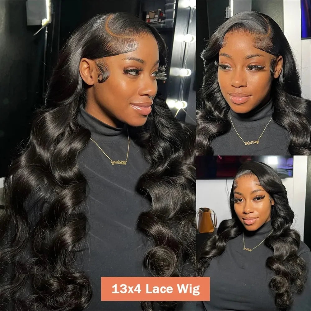 13x4 HD Lace Frontal Body Wave Wigs Human Hair 360 Lace Wig Pre Plucked for Women 13x6 Brazilian Lace Front Wig With Baby Hair