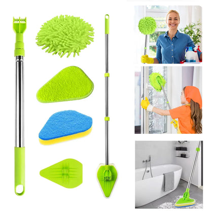 Bathroom Mop Bath Shower Screen Tile Cleaning Kit Floor Cleaner Tool Scrubber UK