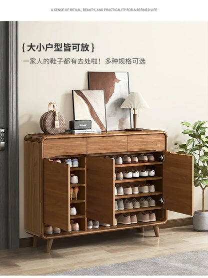 Nordic Retro Luxury Corridor Shoe Cabinet