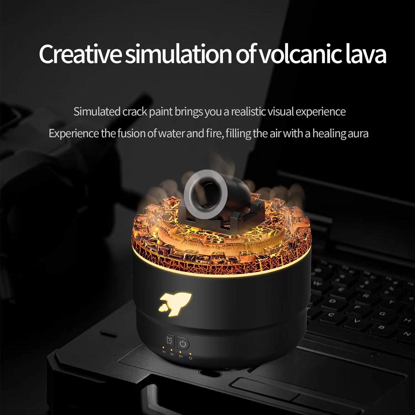 2024 New Creative Home Lava Crack Aromatherapy Machine Humidifier Hotel Essential Oil Diffuser Aromatherapy Machine