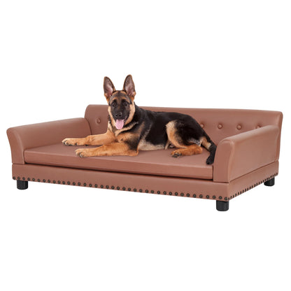 XX-Large Dog Couch Luxury Elevated Pet Sofa Bed Waterproof Sofa-type Dog Cat Snuggle Lounge Chair Wear-resistant