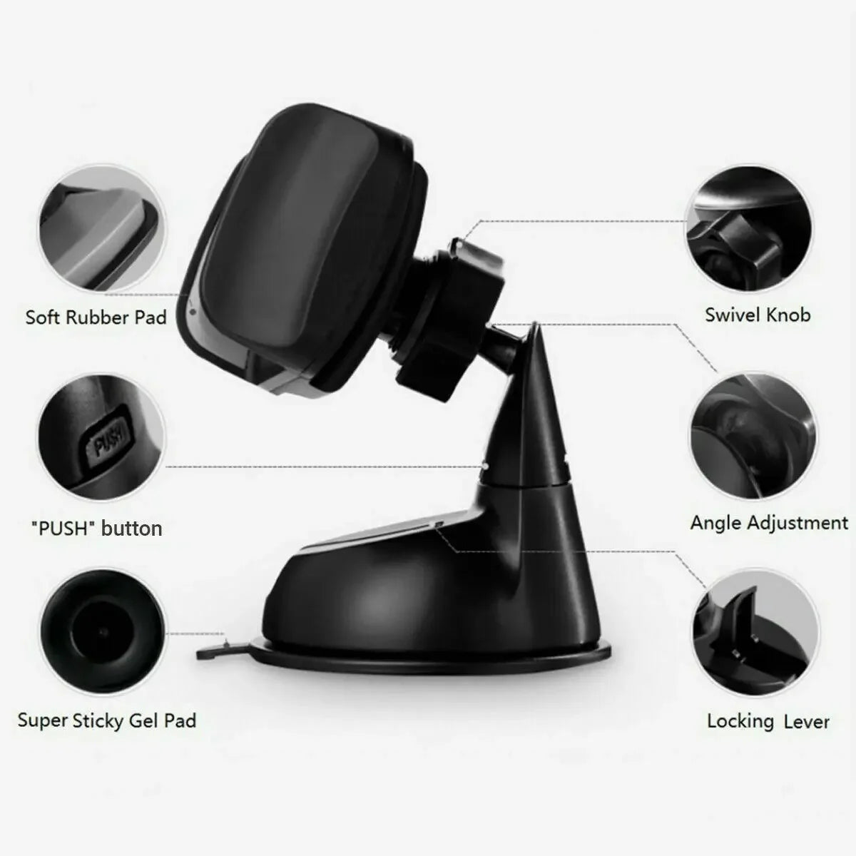 Universal Car Mobile Phone Holder 360 Degrees Rotation Dashboard Suction Mount Stand Cell Phone Holder For Mobile Phone Car Brac