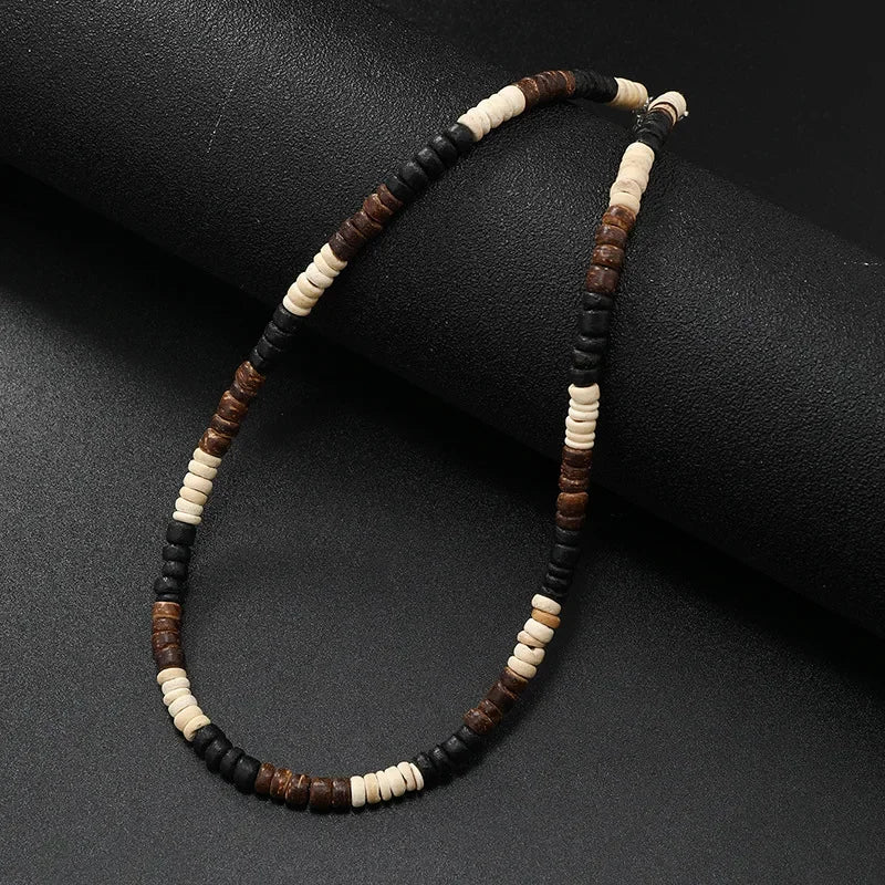 Vintage Coconut Shell Turquoise Chains Necklaces for Women Men's Surfing Choker Luxury Holiday Jewelry Collares