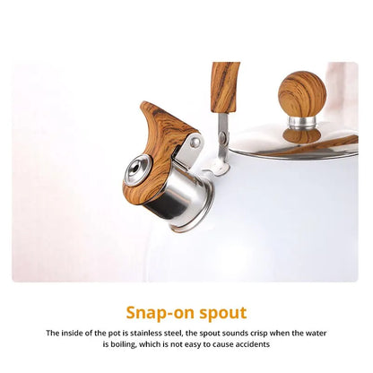 1pc 2.5/3L Liter Stainless Steel Whistle Kettle Thickened Kettle Gas Induction Cooker Universal Kettle Whistle Kettle