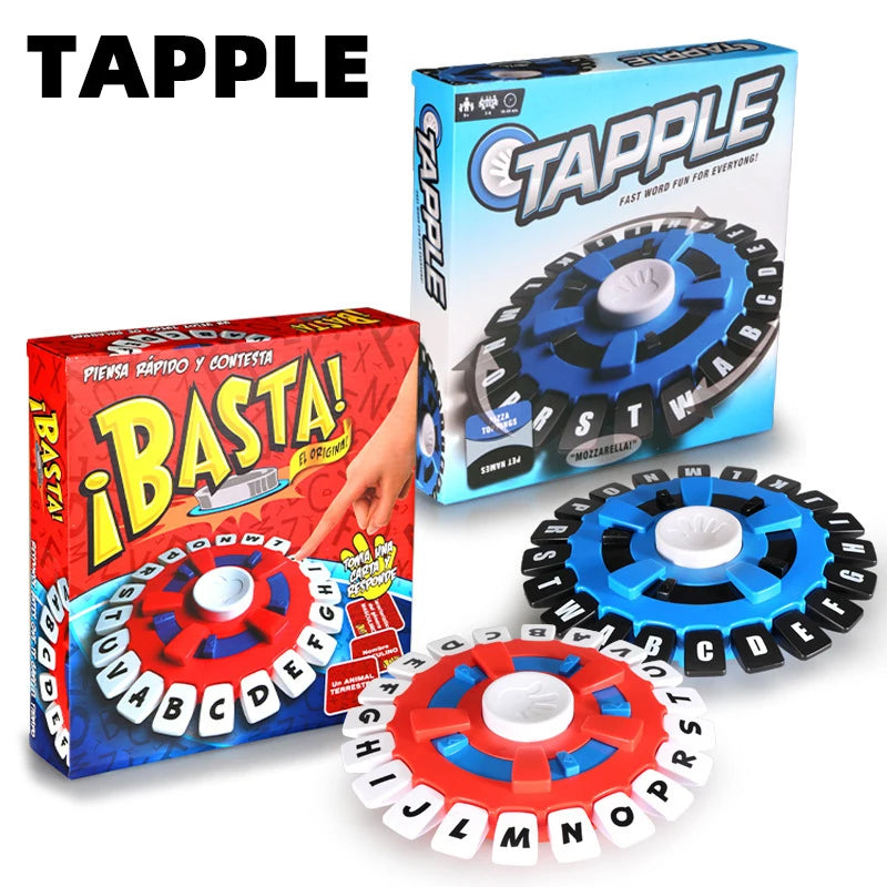 New Children's Educational Table Game English Spanish Tapple Crazy Alphabet Game Parent-Child Interactive Turntable Family Game