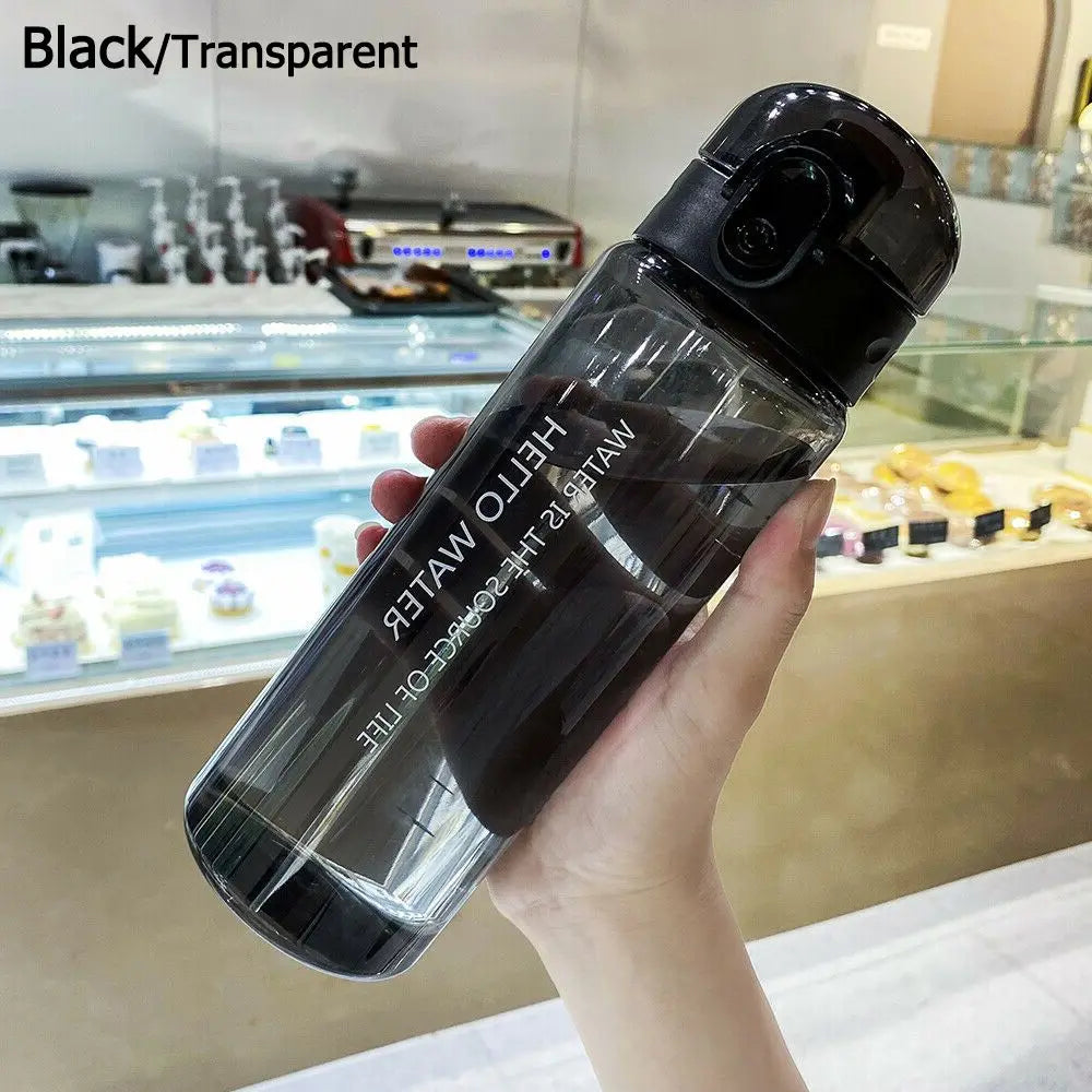 Sports Transparent Water Bottle 780ml Portable Gym Travel Clear Leakproof Drinking Bottle Frosted Bottle