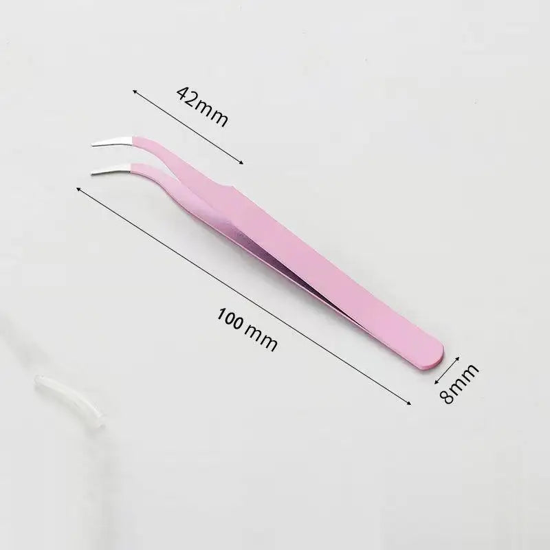 Tweezers For False Eyelashes Solid Color Eyelash Extension Clip Professional Lash Extension Tweezers Beauty Makeup Tools