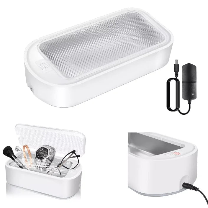 Ultrasonic Cleaner Machine 48000Hz, Portable Ultrasonic Jewellery Cleaner Glasses Cleaner with 2 Cleaning Modes, 650ml