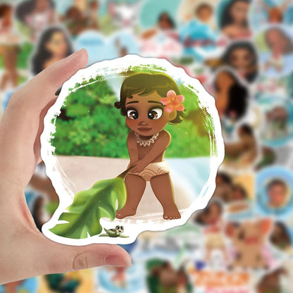 10/30/50pcs Disney Cartoon Moana Stickers Waterproof Decals Laptop Motorcycle Phone Notebook Decoration Anime Sticker Kids Toy