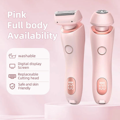 Painless Hair Removal Epilator USB Rechargeable Trimmer Women Body Razor Face Leg Armpit Bikini Hand Pubic Shaver Hair Remover