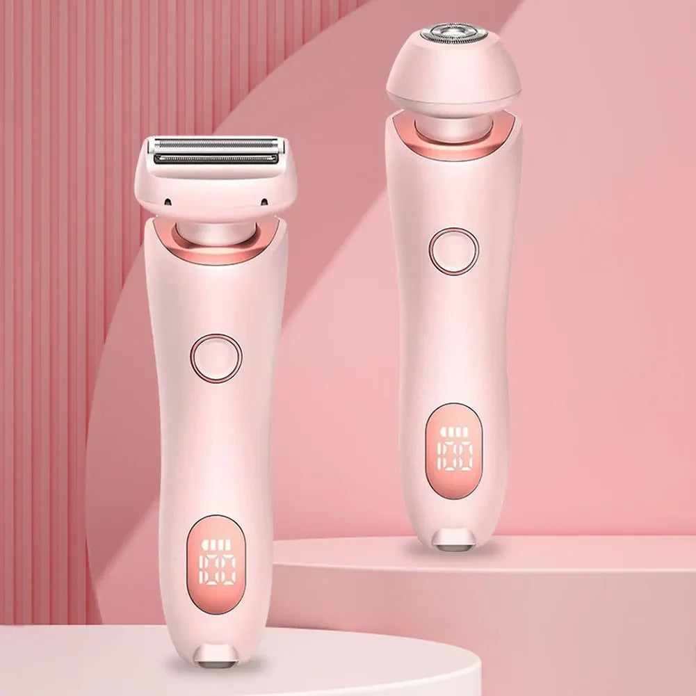 Women's Shaver Multifunctional Epilation Waterproof Body Hair Rechargeable 2 in 1 Pubic Hair Leg Hair Body Hair Trimmer