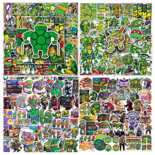 New 50PCS Ninja Turtles TMNT Anime Stickers Kawaii Cartoon Cute Aesthetic Decal Decoration Laptop Motorcycle Luggage Car Sticker