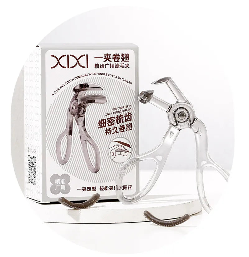 Wide-Angle Partial Eyelash Curler Portable One-Clip Curling Comb Tooth Lashes Curler Easy To Operate Styling Enlarge Eyes Tool