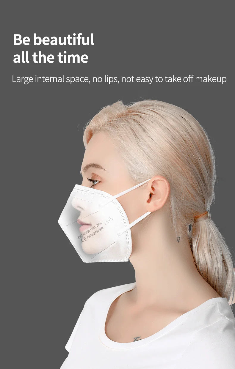 10-200PCS mascarillas fpp2 Black KN95 CE Certified FFP2 face mask mascarilla kn95 5Layers Non-wove Adult ffp2 mask kn95 reusable