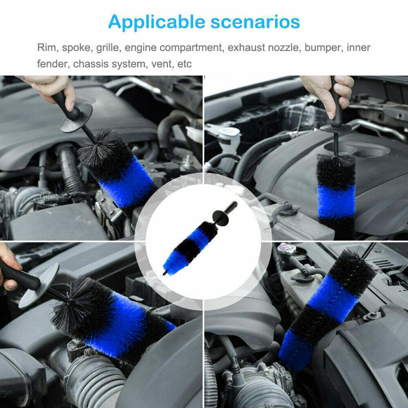 Car Detailing Brush Set for Wheel Cleaning Rotating Wheel Brush Car Cleaner