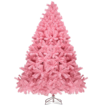 Christmas Tree 6ft, Pink Artificial Christmas Tree with 800 Tips Xmas 180CM Tree Foldable Metal Stand for Indoor Outdoor Holiday Decorations