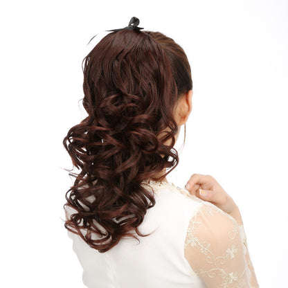 Short Hair Ponytail Wig Girl Braid And Tie