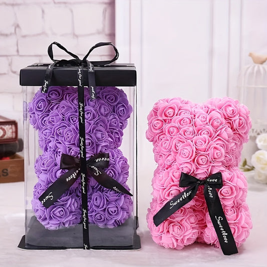 Artificial Rose Bear: A Creative And Romantic Gift For Every Occasion! (Box Not Included)