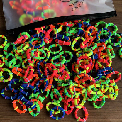 100 Bags Seamless Children's Towel Ring Braids Do Not Hurt Hair Candy Color Small Hair Ring High Elastic Rubber Band