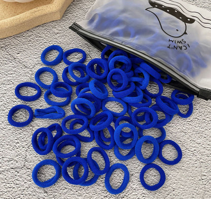 100 Bags Seamless Children's Towel Ring Braids Do Not Hurt Hair Candy Color Small Hair Ring High Elastic Rubber Band