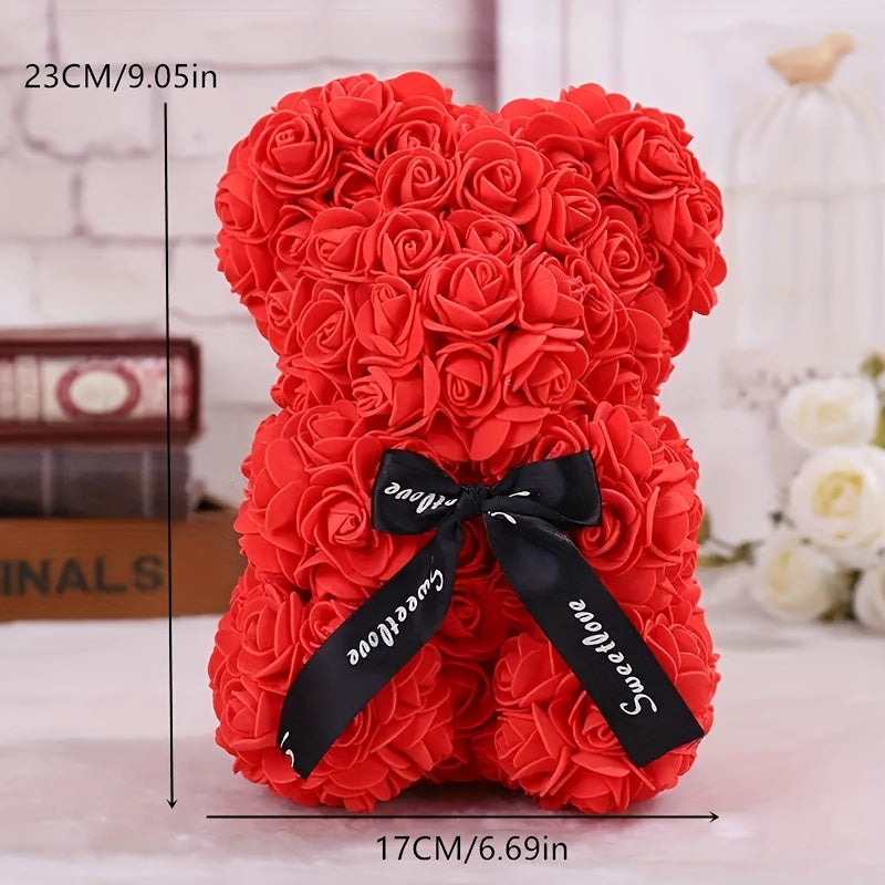 Artificial Rose Bear: A Creative And Romantic Gift For Every Occasion! (Box Not Included)