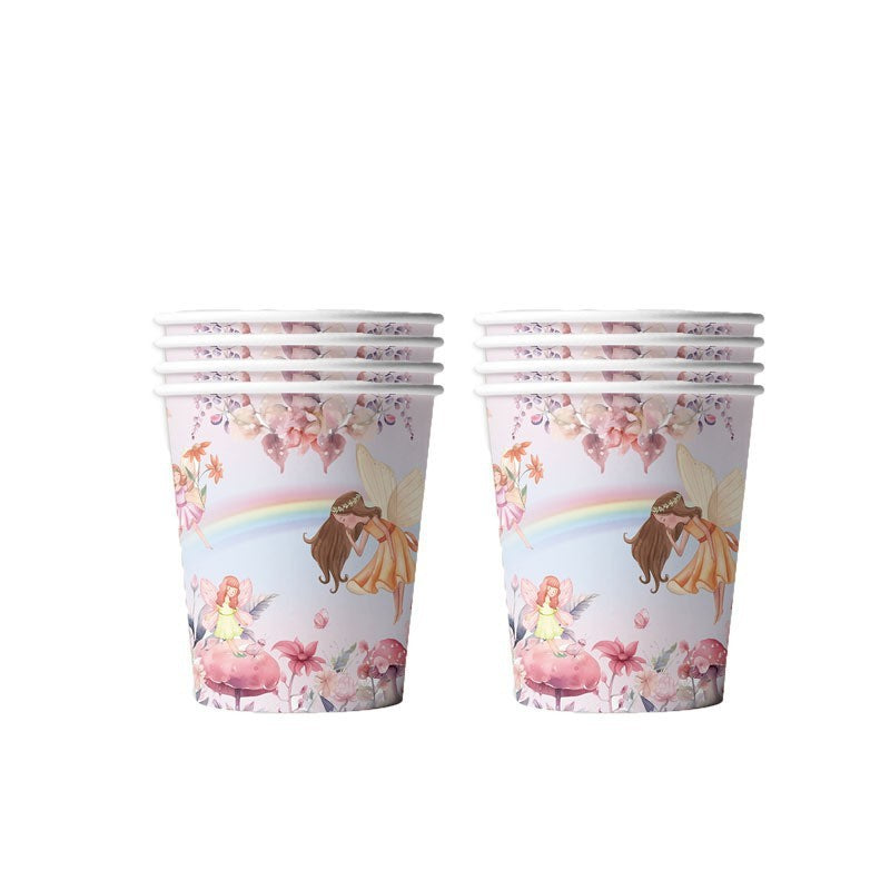 Party Supplies Disposable Tableware Paper Pallet Paper Cup Tissue Straw