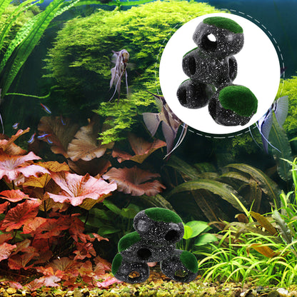 Simulation Stone Fish Shrimps Shelter House Ornaments  Artificial Plants Resin Flocking Aquarium Fish Tank Decoration