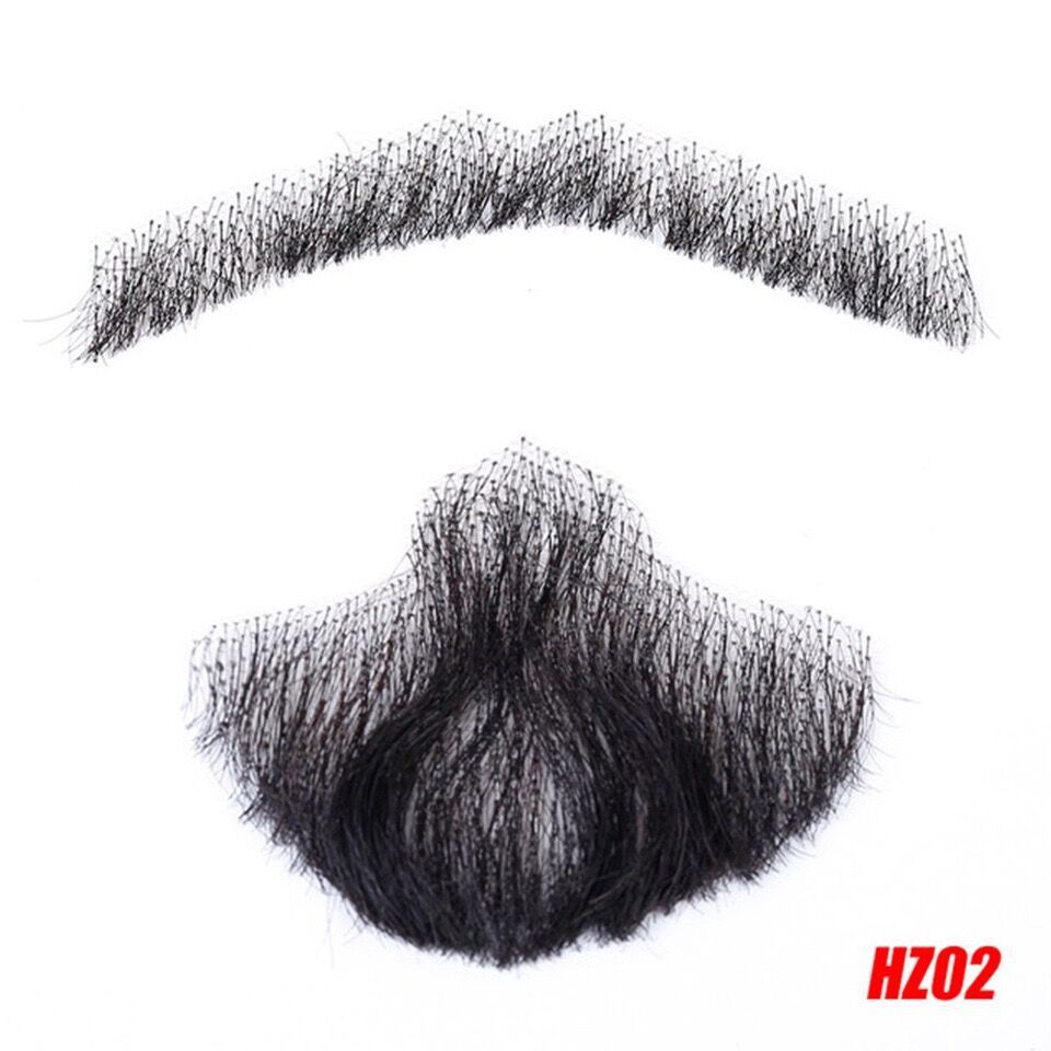 Real Human Hair Simulation Men's A Tin Beard-Channel Film And Television Makeup Props