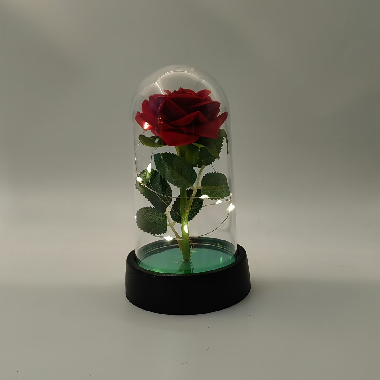 Eternal LED Rose in Glass Dome - Romantic Acrylic Artificial Flower, Perfect for Mother's Day, Weddings, Valentine's, Anniversaries, Christmas & Birthdays